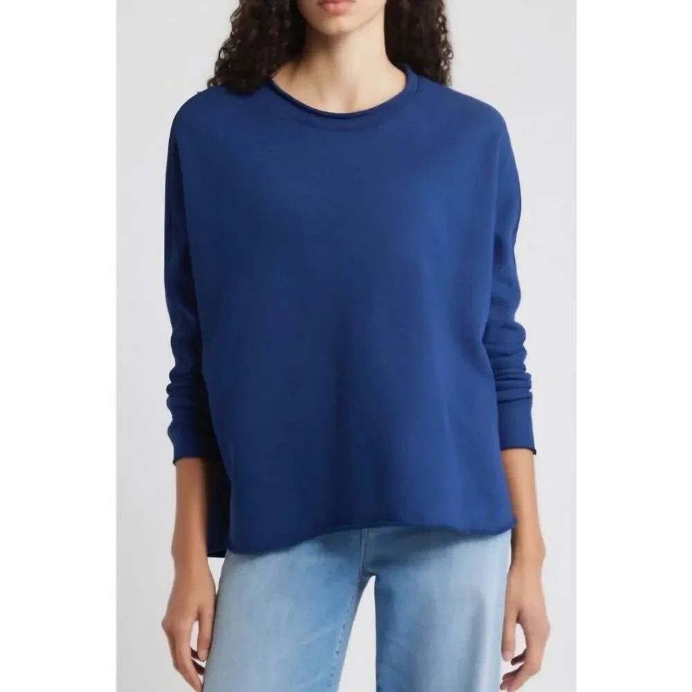 Frank & Eileen Blue Anna Long Sleeve Capelet Sweatshirt Size XS